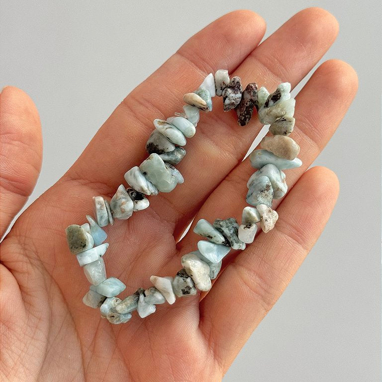 Pulseira de Larimar - Medos, Culpas, Deixar Fluir, Pessoas Controladoras