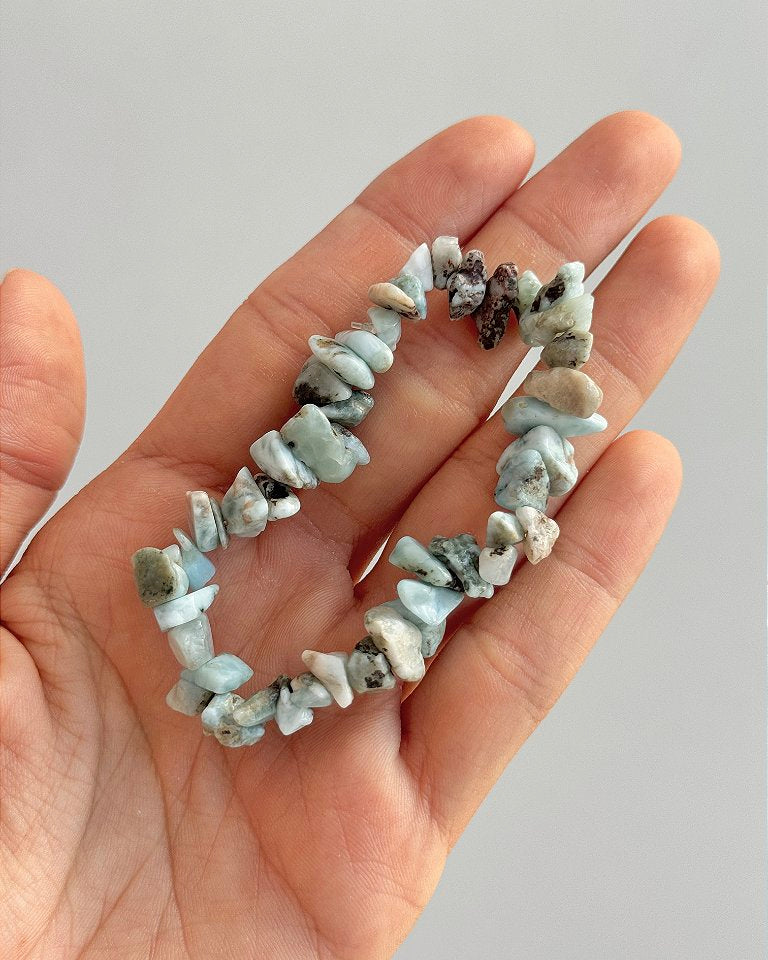 Pulseira de Larimar - Medos, Culpas, Deixar Fluir, Pessoas Controladoras