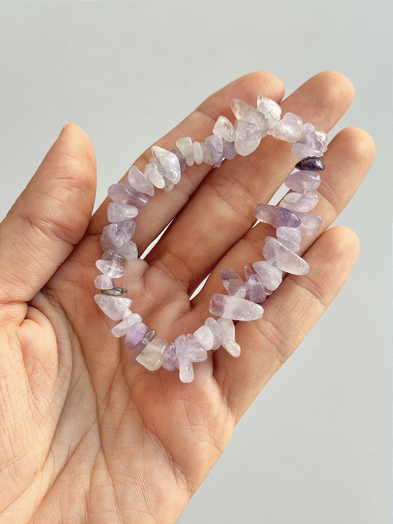 Pulseira de Ametista Lavanda - Intuição, Conexão, Espiritualidade e Eleva a Vibração