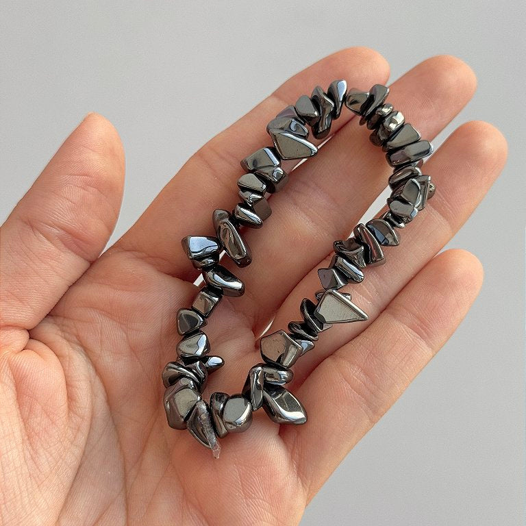 Pulseira de Hematita - Proteção, Disciplina, Afasta Vícios e Melhora Hábitos