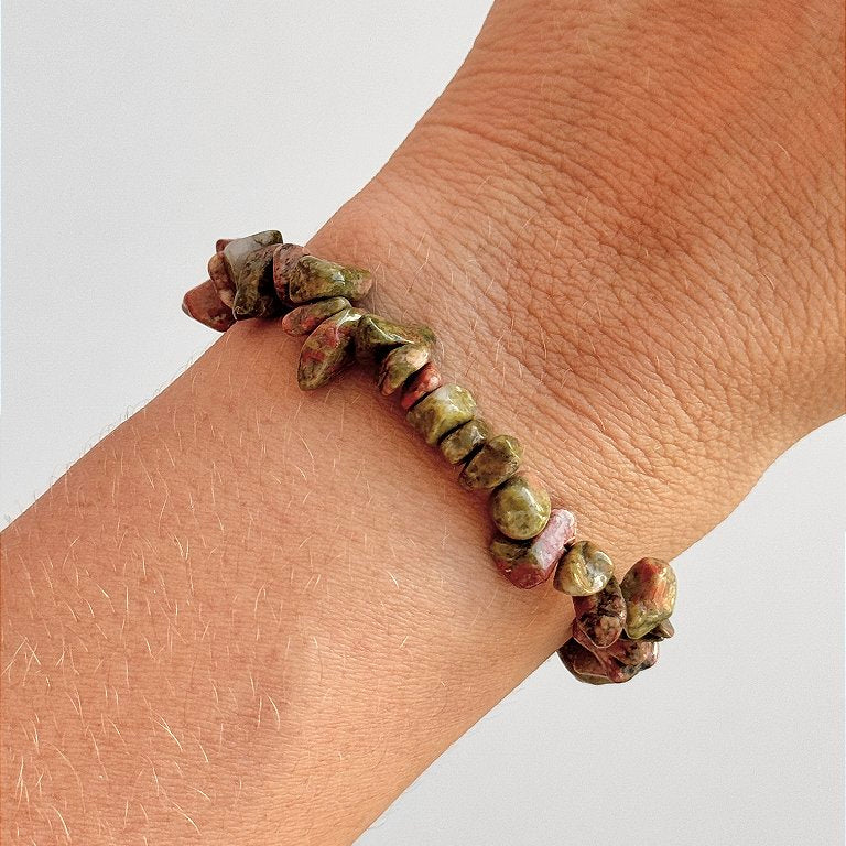 Pulseira de Unaquita - Equilíbrio Emocional, Antidepressiva, Visão Psíquica e Gravidez Saudável