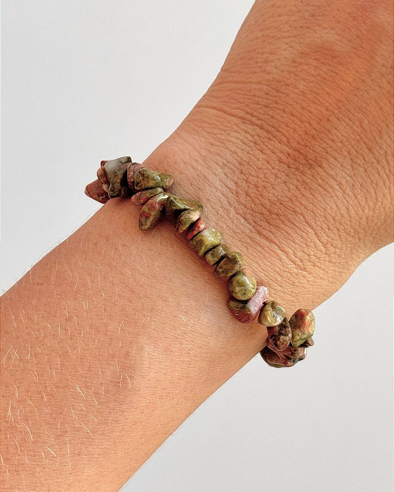 Pulseira de Unaquita - Equilíbrio Emocional, Antidepressiva, Visão Psíquica e Gravidez Saudável
