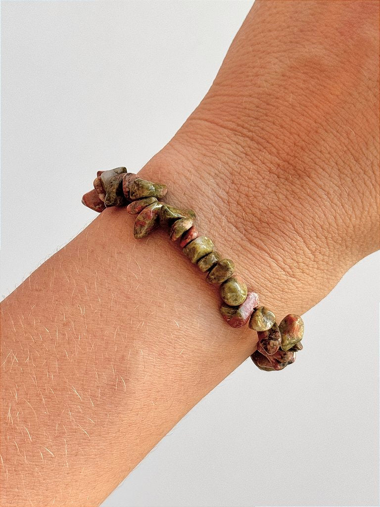 Pulseira de Unaquita - Equilíbrio Emocional, Antidepressiva, Visão Psíquica e Gravidez Saudável