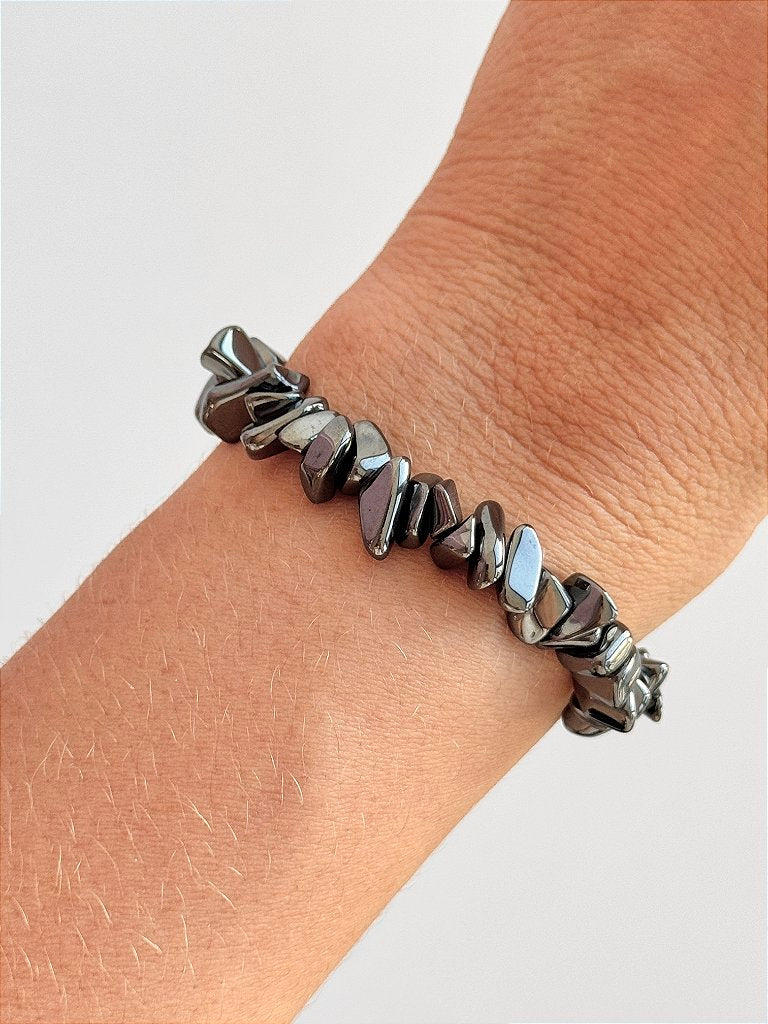 Pulseira de Hematita - Proteção, Disciplina, Afasta Vícios e Melhora Hábitos