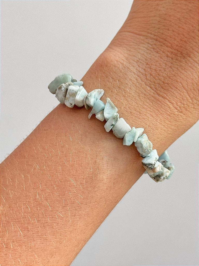 Pulseira de Larimar - Medos, Culpas, Deixar Fluir, Pessoas Controladoras