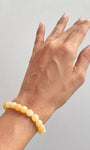 Pulseira de Calcita Amarela Redonda 8mm - Movimento, Realizações, Alegria e Entusiasmo