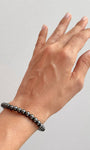 Pulseira de Hematita Redonda 6mm - Proteção, Disciplina, Afasta Vícios e Melhora Hábitos