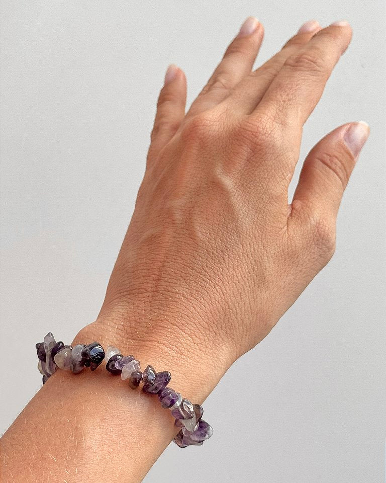 Pulseira de Ametista Roxa - Intuição, Conexão, Espiritualidade e Eleva a Vibração