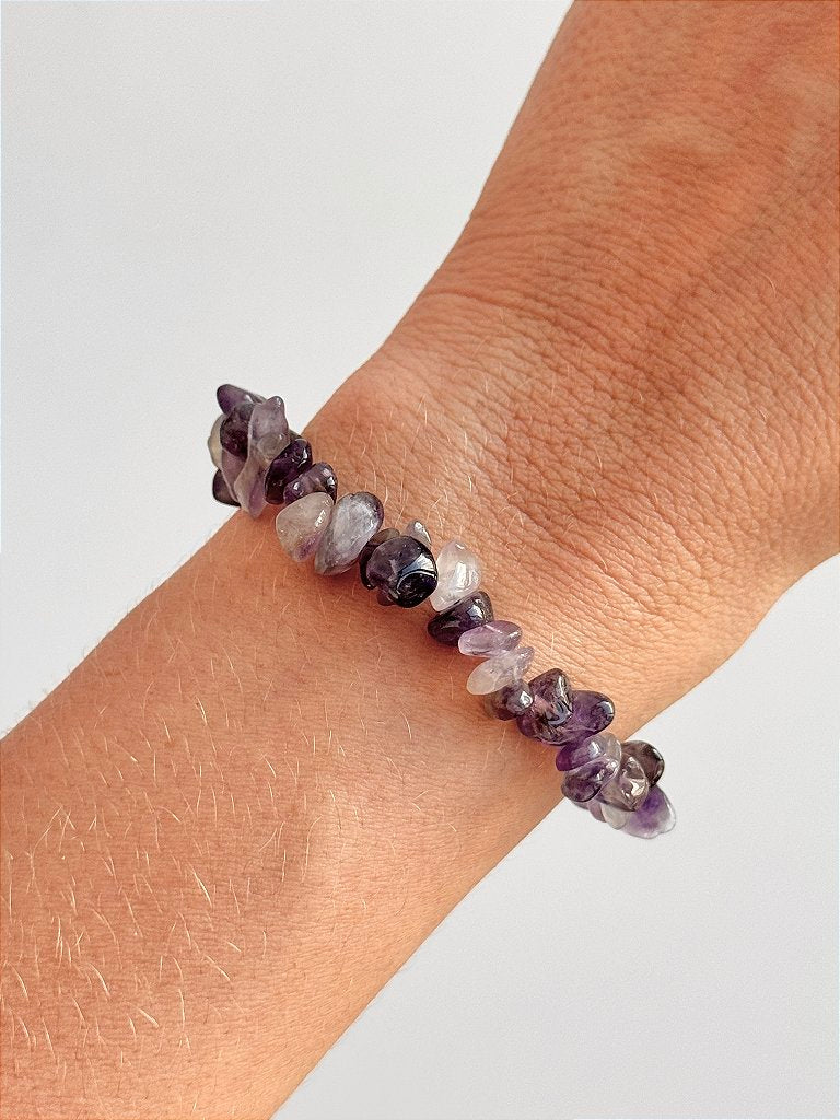 Pulseira de Ametista Roxa - Intuição, Conexão, Espiritualidade e Eleva a Vibração