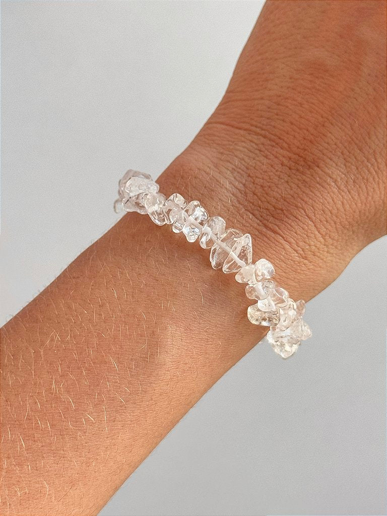 Pulseira de Quartzo Cristal - Intensificador, Iluminação e Energização