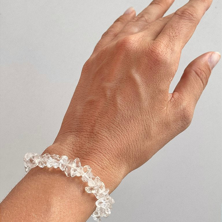 Pulseira de Quartzo Cristal - Intensificador, Iluminação e Energização