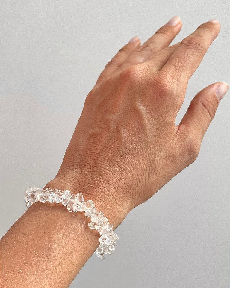 Pulseira de Quartzo Cristal - Intensificador, Iluminação e Energização