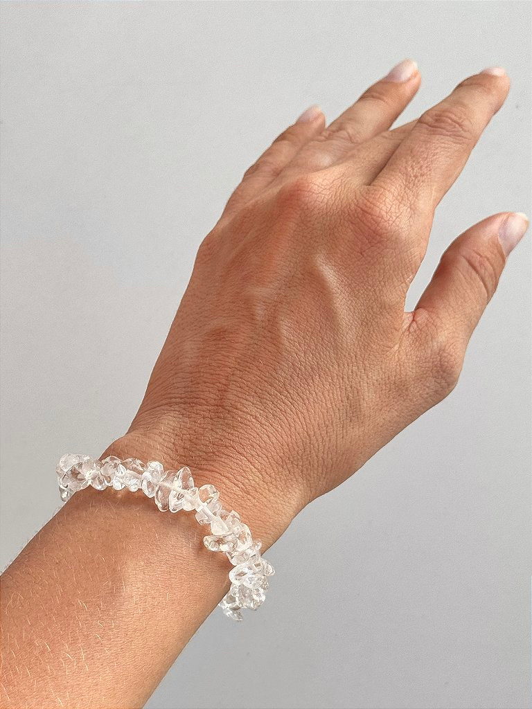 Pulseira de Quartzo Cristal - Intensificador, Iluminação e Energização