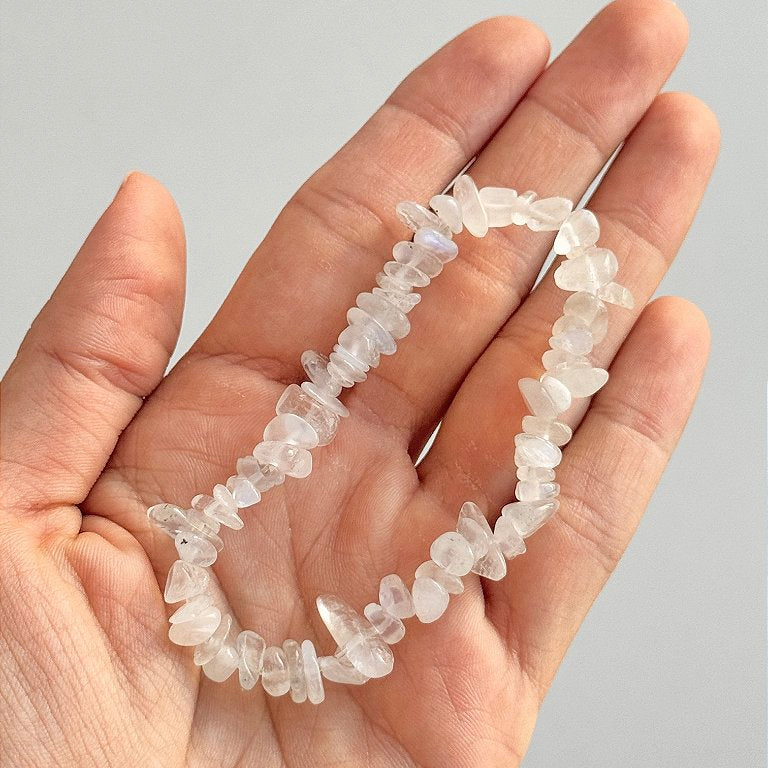 Pulseira de Pedra da Lua - Sensualidade, Energia Feminina, Domínio das Emoções e Fertilidade