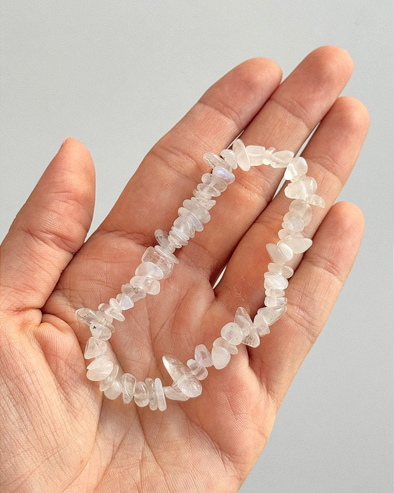 Pulseira de Pedra da Lua - Sensualidade, Energia Feminina, Domínio das Emoções e Fertilidade