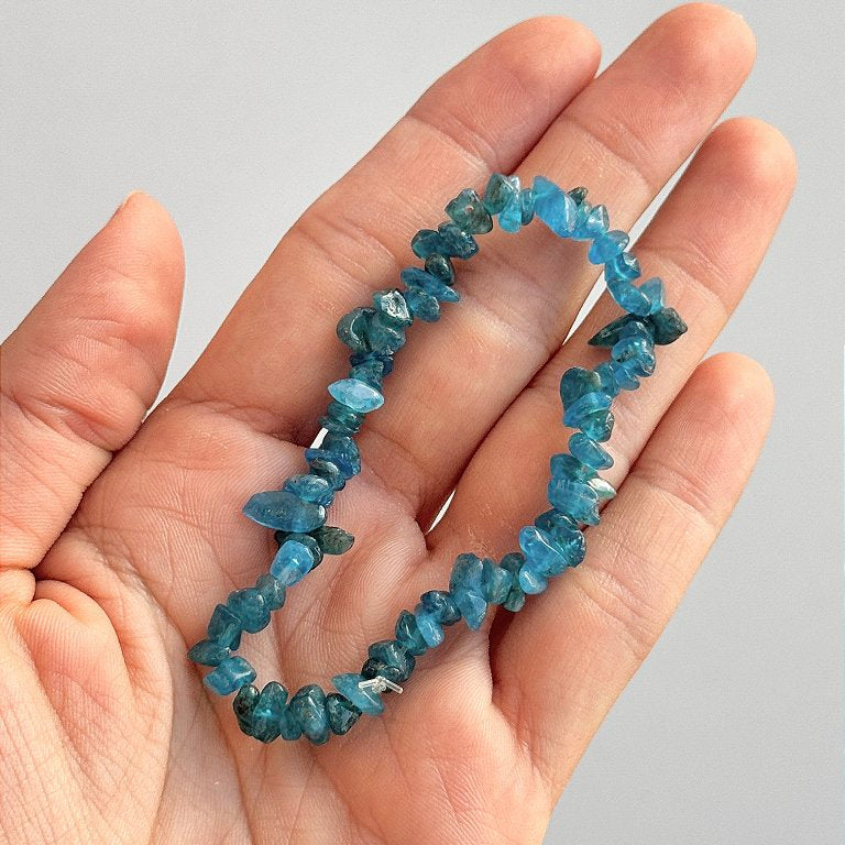 Pulseira de Apatita - Melhora Timidez, Irritabilidade e Exaustão Emocional; Auxilia com Hiperatividade e Autismo