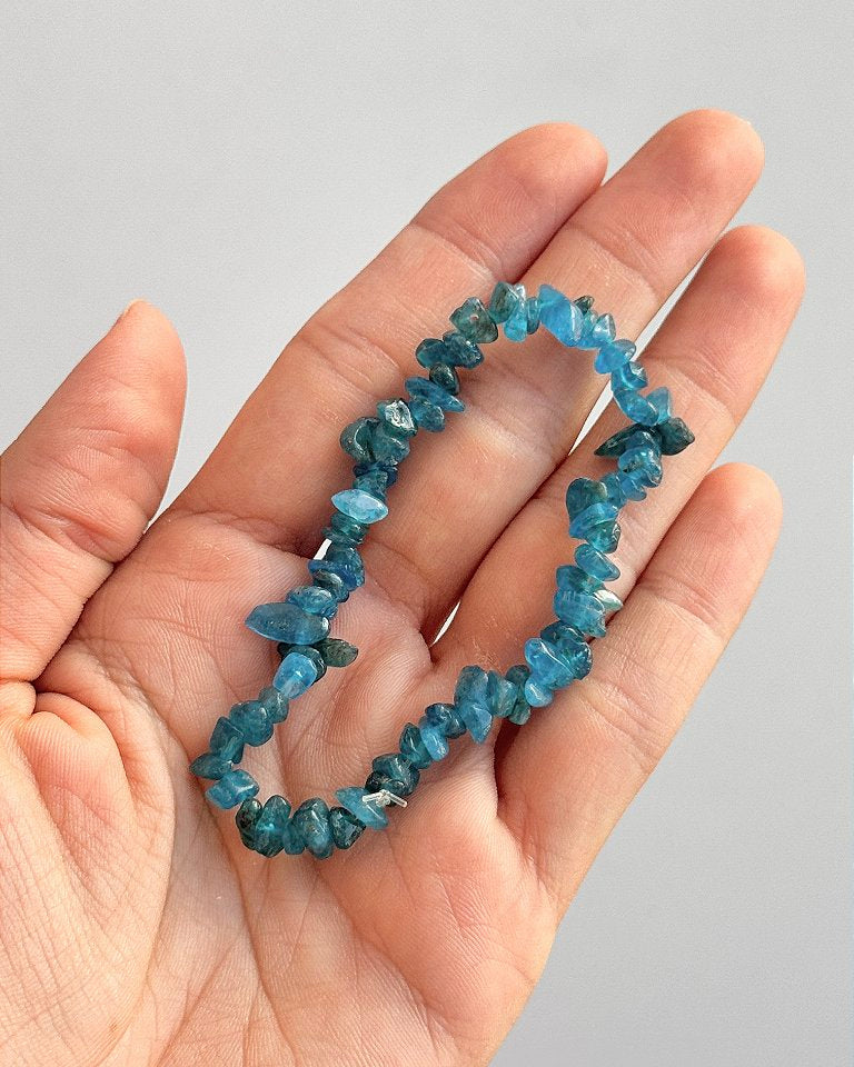 Pulseira de Apatita - Melhora Timidez, Irritabilidade e Exaustão Emocional; Auxilia com Hiperatividade e Autismo