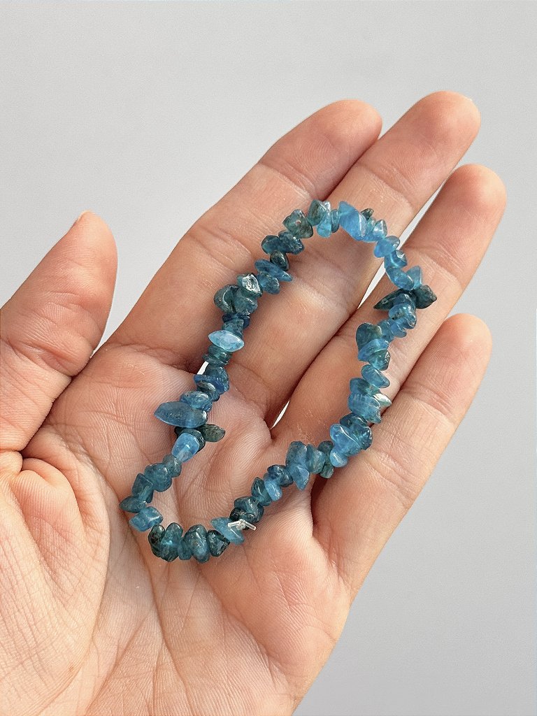 Pulseira de Apatita - Melhora Timidez, Irritabilidade e Exaustão Emocional; Auxilia com Hiperatividade e Autismo