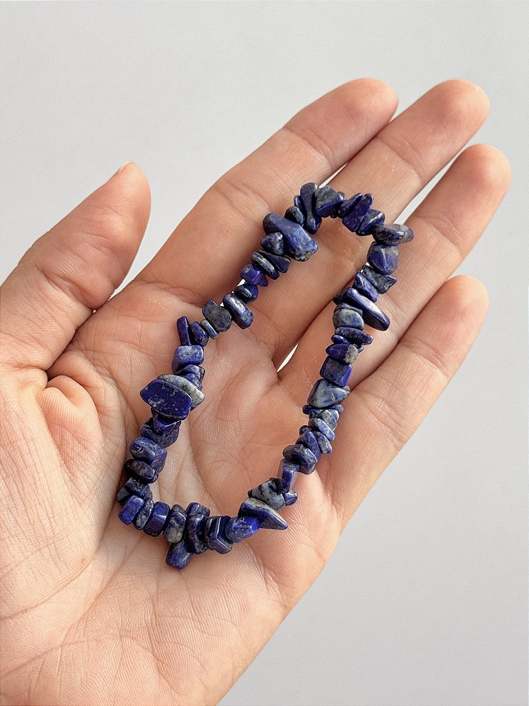 Pulseira de Lápis Lazúli - Dom, Propósito, Objetividade; Estimula Inteligência; Capta Mensagens Espirituais