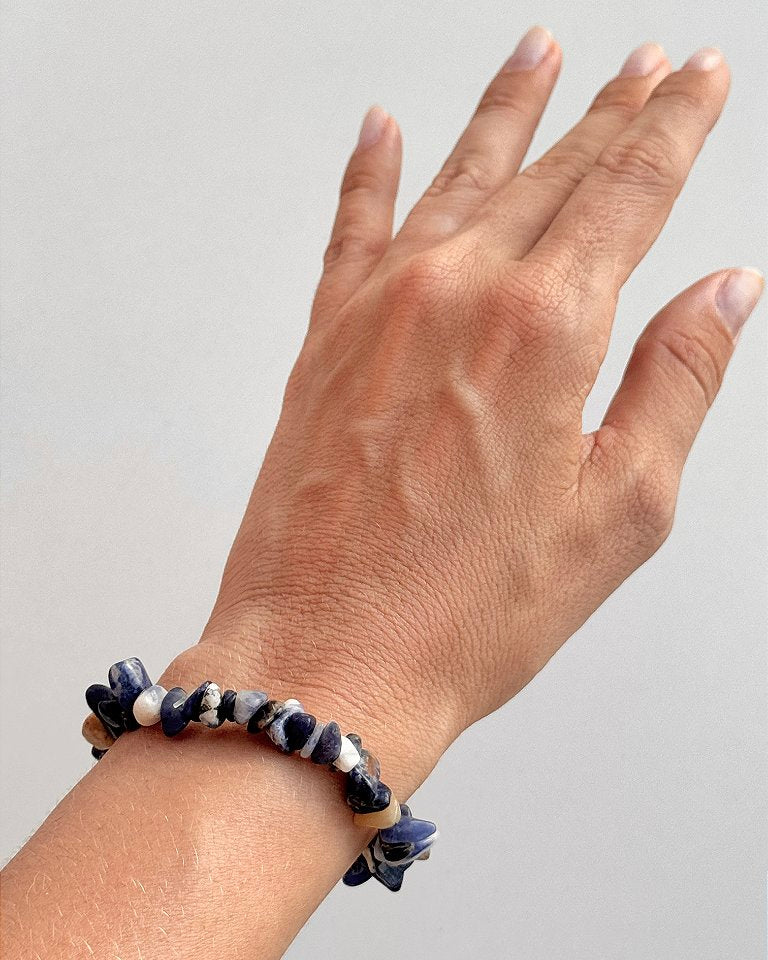 Pulseira de Sodalita - Direcionamento, Clareza Mental, Decisões, Discernimento
