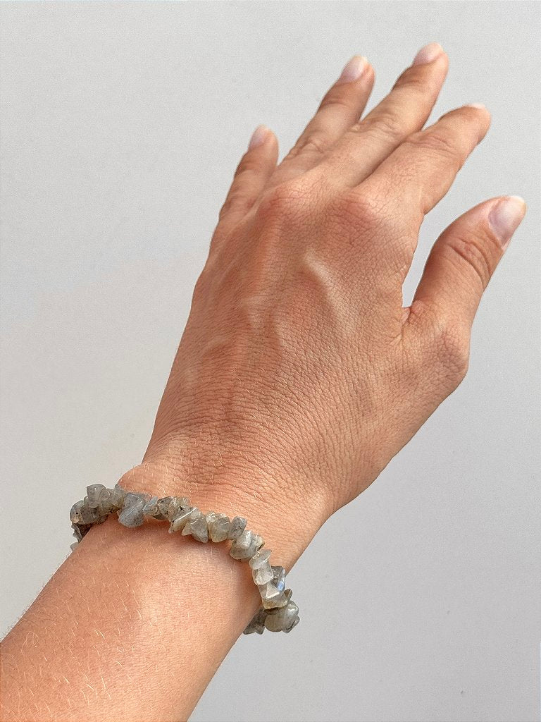 Pulseira de Labradorita - Pedra da Magia; Quem é você; Conexão Espiritual