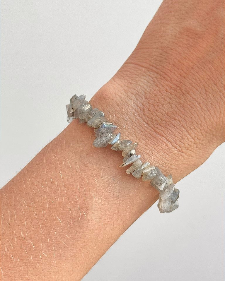Pulseira de Labradorita - Pedra da Magia; Quem é você; Conexão Espiritual