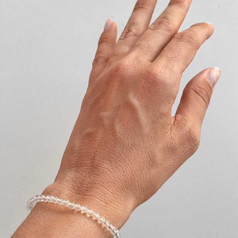 Pulseira de Quartzo Cristal 4mm - Intensificador, Iluminação e Energização