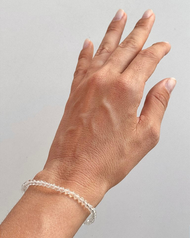 Pulseira de Quartzo Cristal 4mm - Intensificador, Iluminação e Energização
