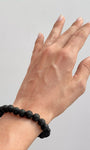 Pulseira de Lava Vulcânica Redonda 8mm - Resiliência, Força e Autossabotagem