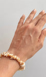Pulseira de Madre Pérola Bege - Amor Incondicional, Riqueza, Beleza, Proteção e Pensamentos de Paz