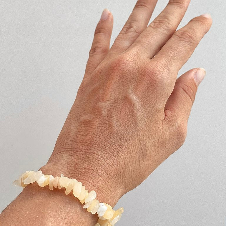 Pulseira de Calcita Amarela - Movimento, Realizações, Alegria e Entusiasmo
