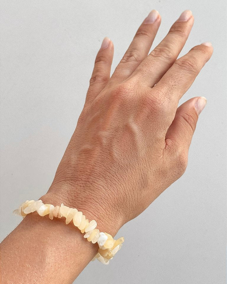 Pulseira de Calcita Amarela - Movimento, Realizações, Alegria e Entusiasmo