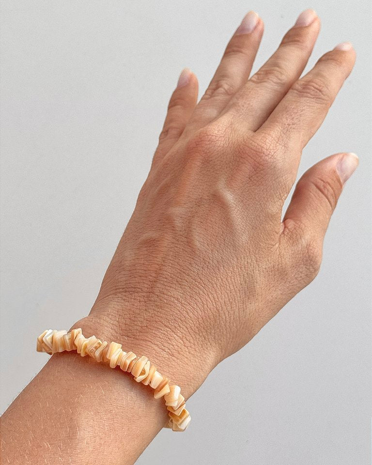 Pulseira de Madre Pérola Mista - Amor Universal, Proteção e Riqueza
