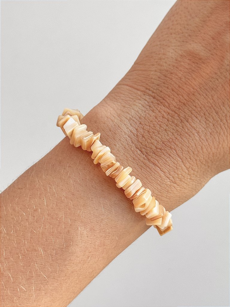 Pulseira de Madre Pérola Mista - Amor Universal, Proteção e Riqueza