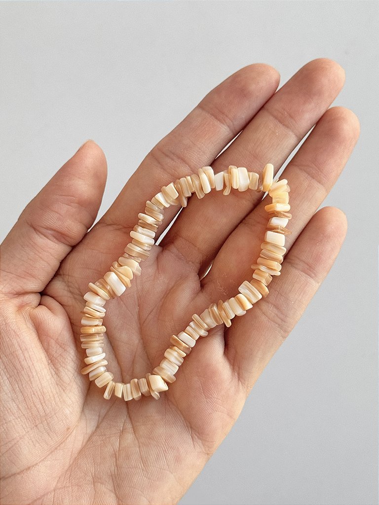Pulseira de Madre Pérola Mista - Amor Universal, Proteção e Riqueza