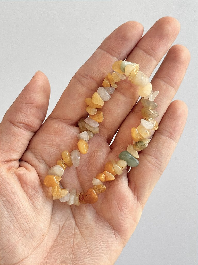 Pulseira de Jaspe Amarelo - Dinamismo, Maré de Sorte, Autorrealização e Ideias