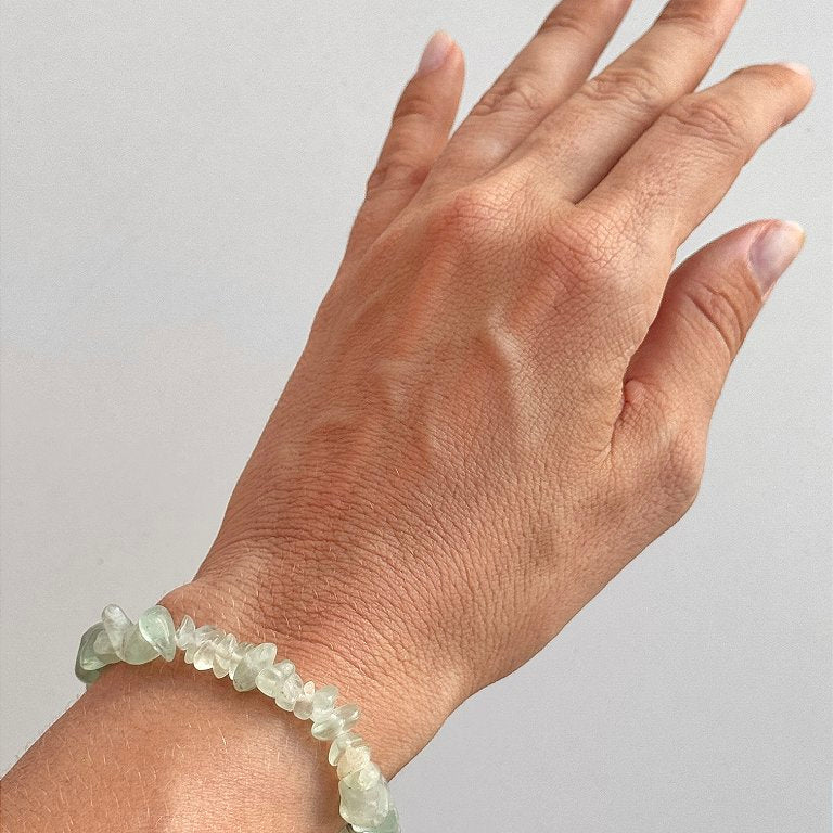 Pulseira de Fluorita Verde - Superação, Purificação e Concentração