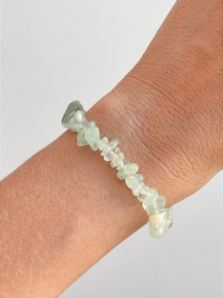 Pulseira de Fluorita Verde - Superação, Purificação e Concentração
