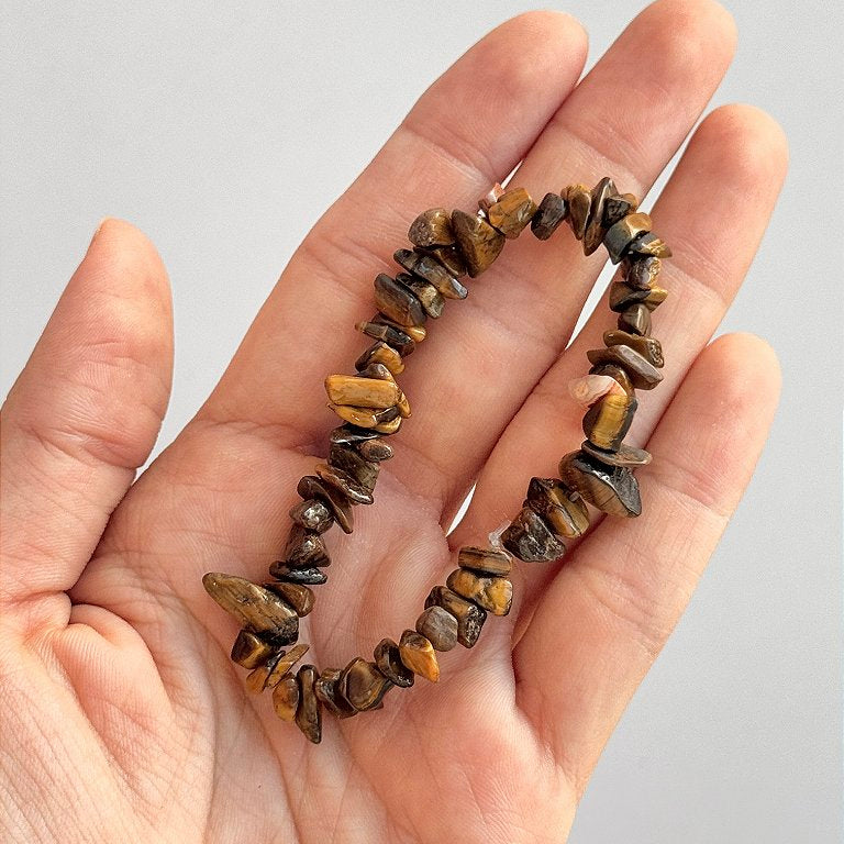 Pulseira de Olho de Tigre - Contra Inveja e Olhado; Autoconfiança; Coragem e Determinação