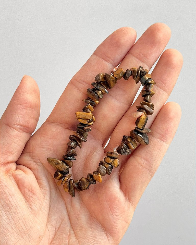 Pulseira de Olho de Tigre - Contra Inveja e Olhado; Autoconfiança; Coragem e Determinação