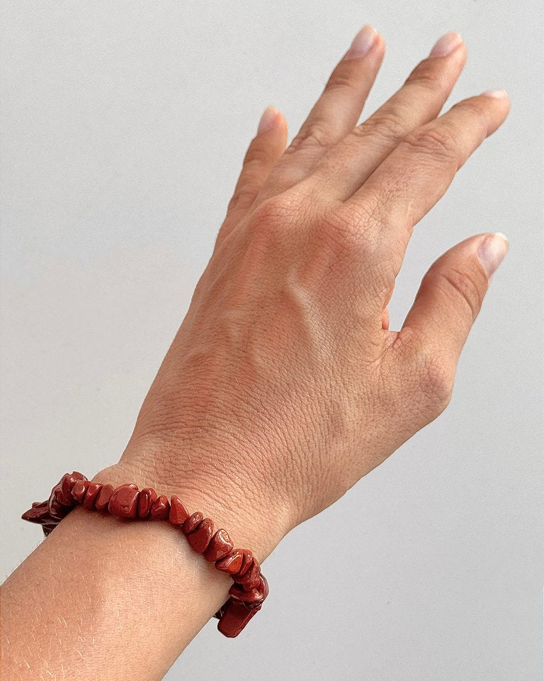Pulseira de Jaspe Vermelho - Coragem, Atitude, Vitalidade e Saúde