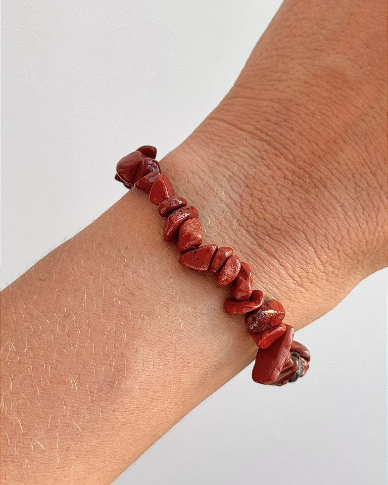 Pulseira de Jaspe Vermelho - Coragem, Atitude, Vitalidade e Saúde