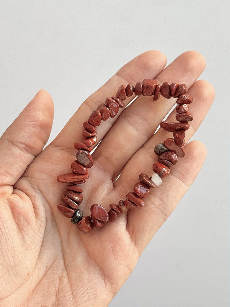 Pulseira de Jaspe Vermelho - Coragem, Atitude, Vitalidade e Saúde