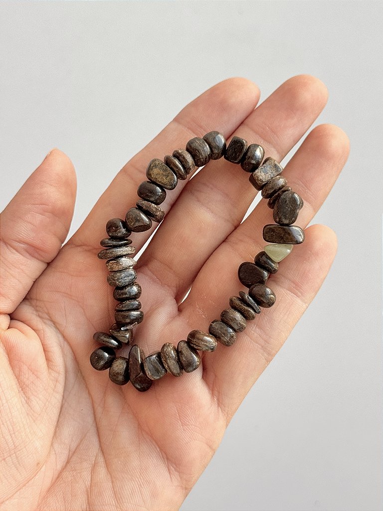 Pulseira de Bronzita - Calma e Autocontrole; Traumas; Pessoas Nervosas e Impulsivas; Auxilia em Dietas