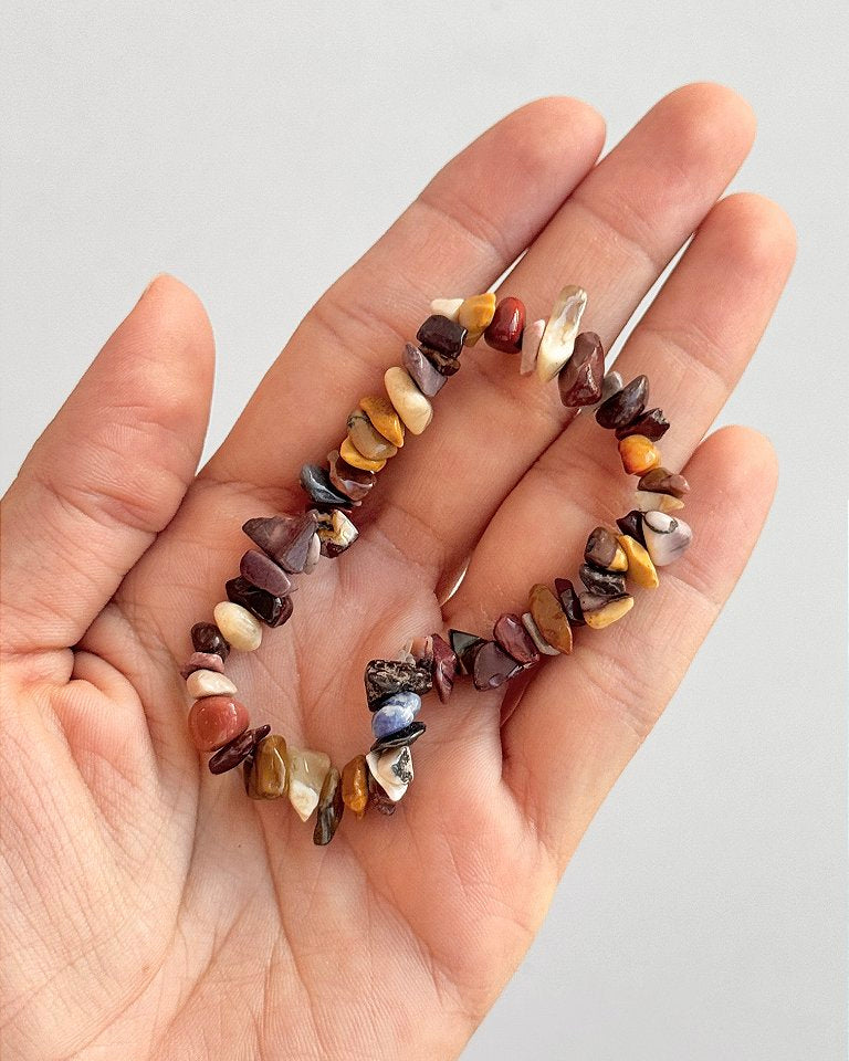 Pulseira de Jaspe Mokaíta - Coragem e Força; Correção de Karmas; Conexão com Ancestrais; Jovialidade