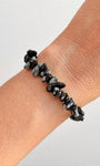 Pulseira de Obsidiana Floco de Neve - Estresse, Desapego e Crescimento Emocional; Afasta Equívocos