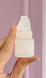 Torre de Selenita Baby 7cm - Limpeza Energética; Paz de Espírito; Cansaço Mental e Dores