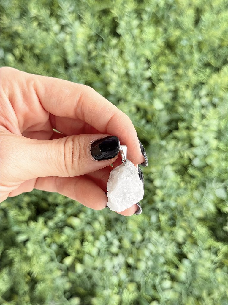 Pingente de Pedra da Lua Bruta - Sensualidade, Energia Feminina, Domínio das Emoções e Fertilidade