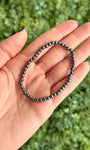Pulseira de Hematita Redonda 4mm - Proteção, Disciplina, Afasta Vícios e Melhora Hábitos