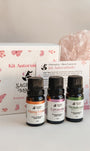 Kit de Óleos Essenciais Autocuidado - Ylang Ylang, Lavanda e Melaleuca - Afrodisíaco, Relaxante e Antisséptico